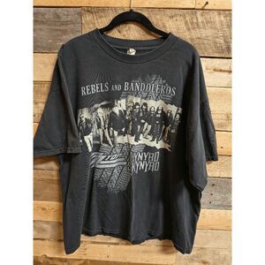 Vtg 2011 ZZ Top & Lynyrd Skynyrd Tour Shirt 2XL - Rebels & Bandoleros AOP